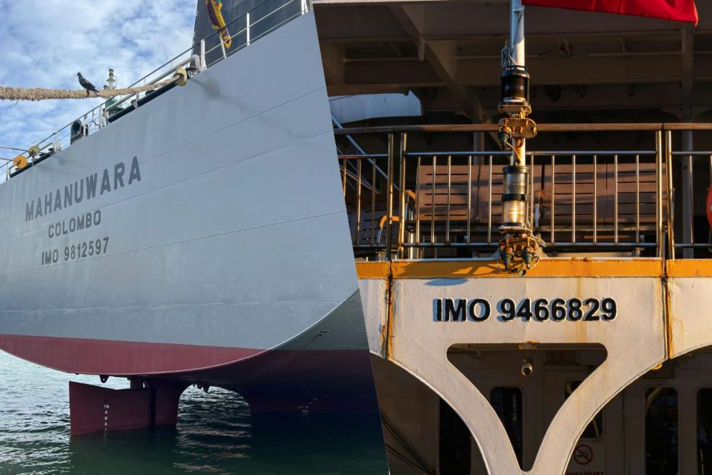 Image - IMO number displayed on a ship’s hull and bridge