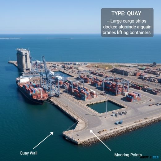 Large cargo ships docked alongside a quay - (Basic Port and Harbor Terms You Should Know)